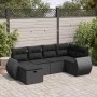Set de sofás de jardín 6 piezas y cojines ratán sintético negro von , Gartensets - Ref: Foro24-3325581, Preis: 409,46 €, Raba...