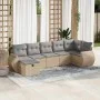 Set sofás de jardín 7 piezas y cojines ratán sintético beige von , Gartensets - Ref: Foro24-3325605, Preis: 459,11 €, Rabatt: %