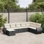 Set de sofás de jardín y cojines 8 piezas ratán sintético negro de , Conjuntos de jardín - Ref: Foro24-3325632, Precio: 490,3...