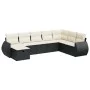 Set de sofás de jardín y cojines 8 piezas ratán sintético negro de , Conjuntos de jardín - Ref: Foro24-3325632, Precio: 490,3...