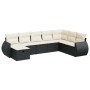 Set de sofás de jardín y cojines 8 piezas ratán sintético negro by , Garden sets - Ref: Foro24-3325632, Price: 487,98 €, Disc...