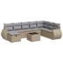 Set de sofás de jardín con cojines 9 pzas ratán sintético beige by , Garden sets - Ref: Foro24-3325645, Price: 567,21 €, Disc...