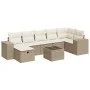 Set de sofás de jardín y cojines 8 piezas ratán sintético beige by , Garden sets - Ref: Foro24-3325714, Price: 578,36 €, Disc...