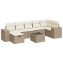Set de sofás de jardín y cojines 8 piezas ratán sintético beige by , Garden sets - Ref: Foro24-3325714, Price: 558,97 €, Disc...