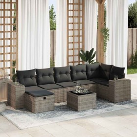 Set de sofás de jardín y cojines 8 piezas ratán sintético gris de , Conjuntos de jardín - Ref: Foro24-3325716, Precio: 508,77...