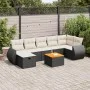 Set de sofás de jardín y cojines 8 piezas ratán sintético negro von , Gartensets - Ref: Foro24-3325850, Preis: 480,26 €, Raba...
