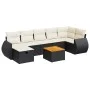 Set de sofás de jardín y cojines 8 piezas ratán sintético negro von , Gartensets - Ref: Foro24-3325850, Preis: 480,26 €, Raba...