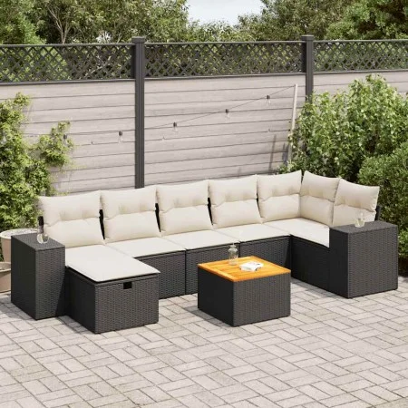 Set de sofás de jardín y cojines 8 piezas ratán sintético negro von , Gartensets - Ref: Foro24-3325878, Preis: 477,27 €, Raba...