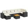 Set de sofás de jardín y cojines 8 piezas ratán sintético negro von , Gartensets - Ref: Foro24-3325878, Preis: 477,27 €, Raba...