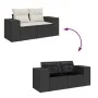 Set de sofás de jardín y cojines 8 piezas ratán sintético negro von , Gartensets - Ref: Foro24-3325878, Preis: 477,27 €, Raba...