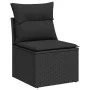 Set sofás jardín y cojines 6 pzas ratán sintético acacia negro by , Garden sets - Ref: Foro24-3328077, Price: 435,56 €, Disco...