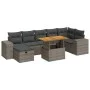 Set sofás jardín y cojines 5 pzas ratán sintético acacia gris von , Gartensets - Ref: Foro24-3328096, Preis: 539,67 €, Rabatt: %