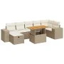 Set sofás jardín y cojines 5 pzas ratán sintético acacia beige de , Conjuntos de jardín - Ref: Foro24-3328094, Precio: 631,38...