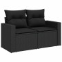 Set sofás jardín y cojines 8 pzas ratán sintético acacia negro by , Garden sets - Ref: Foro24-3328000, Price: 518,15 €, Disco...