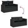 Set sofás jardín y cojines 8 pzas ratán sintético acacia negro by , Garden sets - Ref: Foro24-3328000, Price: 518,15 €, Disco...