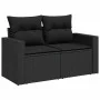 Set sofás jardín y cojines 9 pzas ratán sintético acacia negro by , Garden sets - Ref: Foro24-3328014, Price: 617,28 €, Disco...