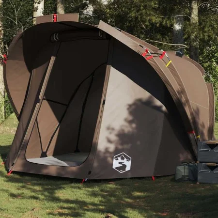 Tienda de pesca para 4 personas impermeable marrón by , tents - Ref: Foro24-4009396, Price: 152,42 €, Discount: %