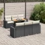 Set de sofás de jardín 7 pzas con cojines ratán sintético negro by , Garden sets - Ref: Foro24-3326996, Price: 482,40 €, Disc...