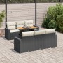 Set de sofás de jardín 7 pzas con cojines ratán sintético negro von , Gartensets - Ref: Foro24-3326996, Preis: 497,66 €, Raba...