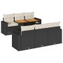 Set de sofás de jardín 7 pzas con cojines ratán sintético negro von , Gartensets - Ref: Foro24-3326996, Preis: 497,66 €, Raba...