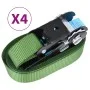 Ratchet tie down straps 4 units green 800 daN 6 m by vidaXL, Tie down straps - Ref: Foro24-148893, Price: 19,75 €, Discount: %