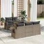 Set de muebles de jardín 6 pzas y cojines ratán sintético gris von , Gartensets - Ref: Foro24-3326411, Preis: 475,51 €, Rabat...