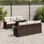 Juego de sofás de jardín 7 piezas con cojines ratán PE marrón by , Garden sets - Ref: Foro24-3326424, Price: 553,43 €, Discou...