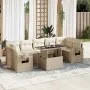 Set de sofás de jardín y cojines 8 piezas ratán sintético beige de , Conjuntos de jardín - Ref: Foro24-3326439, Precio: 615,3...