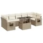Set de sofás de jardín y cojines 8 piezas ratán sintético beige de , Conjuntos de jardín - Ref: Foro24-3326439, Precio: 615,3...