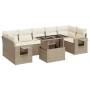 Set de sofás de jardín y cojines 8 piezas ratán sintético beige by , Garden sets - Ref: Foro24-3326439, Price: 602,53 €, Disc...