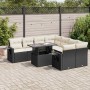 Set de sofás de jardín con cojines 9 pzas ratán sintético negro by , Garden sets - Ref: Foro24-3326447, Price: 603,97 €, Disc...