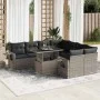 Set de sofás de jardín con cojines 9 pzas ratán sintético gris by , Garden sets - Ref: Foro24-3326451, Price: 607,50 €, Disco...
