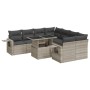 Set muebles jardín 9 pzas y cojines ratán sintético gris claro von , Gartensets - Ref: Foro24-3326453, Preis: 666,89 €, Rabat...
