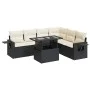 Set de sofás de jardín 7 pzas con cojines ratán sintético negro by , Garden sets - Ref: Foro24-3326487, Price: 480,21 €, Disc...