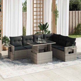 Set de sofás de jardín 7 pzas con cojines ratán sintético gris von , Gartensets - Ref: Foro24-3326491, Preis: 490,29 €, Rabat...
