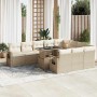 Set de sofás de jardín 11pzas con cojines ratán sintético beige von , Gartensets - Ref: Foro24-3326549, Preis: 811,06 €, Raba...