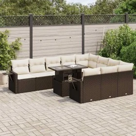 Set de sofás de jardín 11 pzas cojines ratán sintético marrón by , Garden sets - Ref: Foro24-3326554, Price: 784,37 €, Discou...