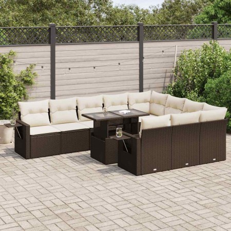 Set de sofás de jardín 11 pzas cojines ratán sintético marrón by , Garden sets - Ref: Foro24-3326554, Price: 782,81 €, Discou...