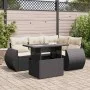 Set de muebles de jardín 5 pzas y cojines ratán sintético negro de , Conjuntos de jardín - Ref: Foro24-3326627, Precio: 394,2...