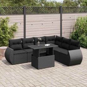 Set de sofás de jardín 7 pzas con cojines ratán sintético negro von , Gartensets - Ref: Foro24-3326646, Preis: 518,56 €, Raba...