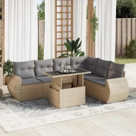 Set sofás de jardín 7 piezas y cojines ratán sintético beige von , Gartensets - Ref: Foro24-3326650, Preis: 521,66 €, Rabatt: %