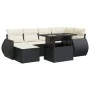 Set de sofás de jardín 7 pzas con cojines ratán sintético negro von , Gartensets - Ref: Foro24-3326667, Preis: 493,34 €, Raba...