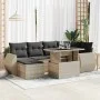 Set de sofás de jardín 7 pzas con cojines ratán PE gris claro von , Gartensets - Ref: Foro24-3326673, Preis: 550,28 €, Rabatt: %