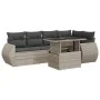 Set de sofás de jardín 7 pzas con cojines ratán PE gris claro von , Gartensets - Ref: Foro24-3326673, Preis: 550,28 €, Rabatt: %