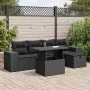 Set de sofás de jardín 6 piezas y cojines ratán sintético negro by , Garden sets - Ref: Foro24-3327925, Price: 448,73 €, Disc...