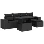 Set de sofás de jardín 6 piezas y cojines ratán sintético negro by , Garden sets - Ref: Foro24-3327925, Price: 448,73 €, Disc...