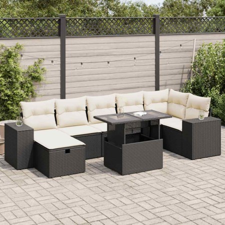 Set de muebles de jardín 5 pzas y cojines ratán sintético negro von , Gartensets - Ref: Foro24-3327946, Preis: 530,50 €, Raba...