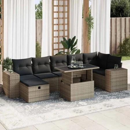 Juego de sofás jardín con cojines 5 pzas ratán sintético gris by , Garden sets - Ref: Foro24-3327950, Price: 542,83 €, Discou...