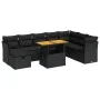 Set sofás jardín y cojines 9 pzas ratán sintético acacia negro von , Gartensets - Ref: Foro24-3327986, Preis: 583,96 €, Rabat...