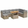 Set sofás jardín y cojines 9 pzas ratán sintético acacia beige de , Conjuntos de jardín - Ref: Foro24-3327990, Precio: 603,52...